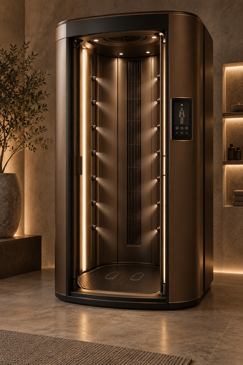 Tanhouse sin automatiske spraytan-maskin i varm bronze