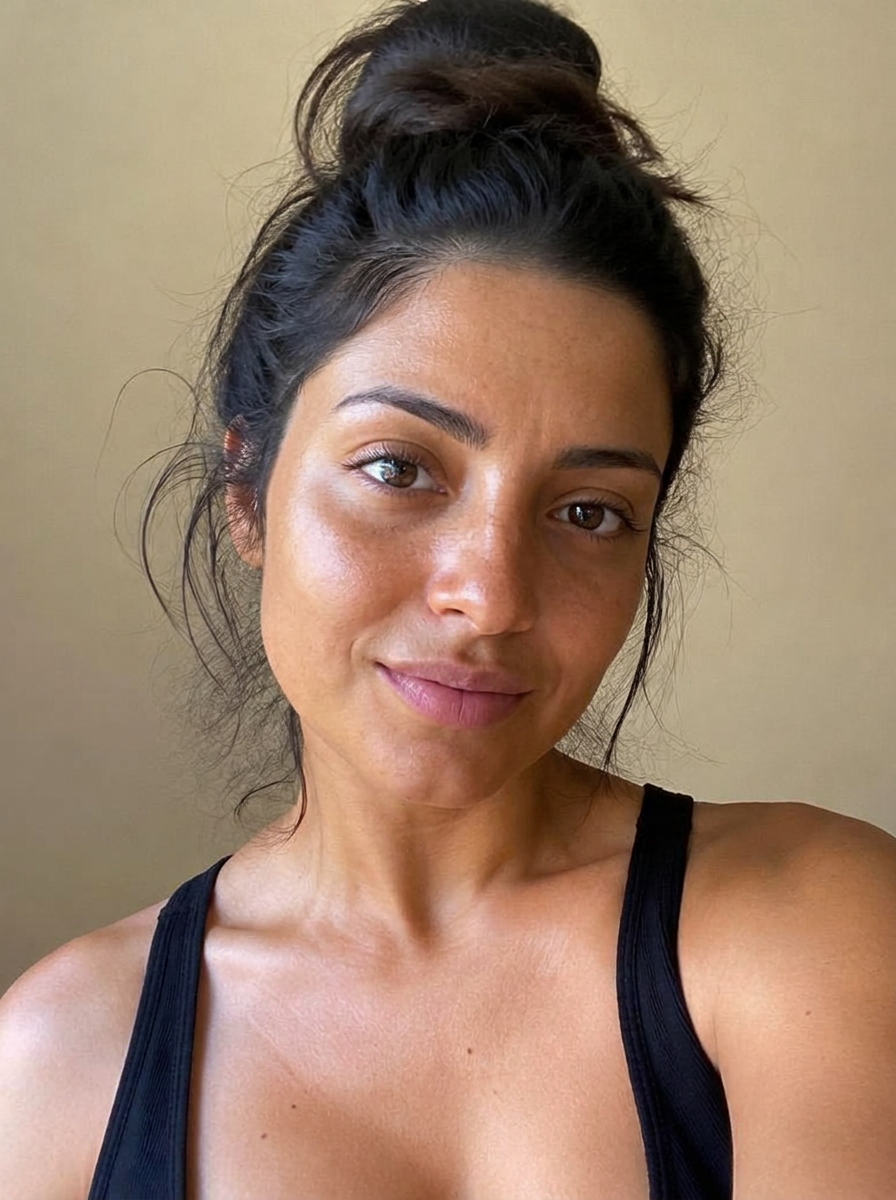 Etter behandling, medium hudtone